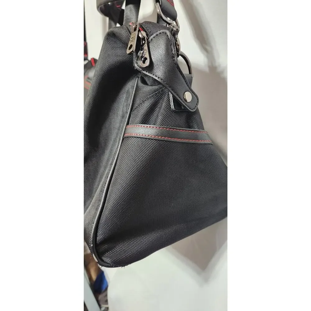 Robert‎ Graham Leclerc II Weekender Bag Shoulder Strap Black Red Trim